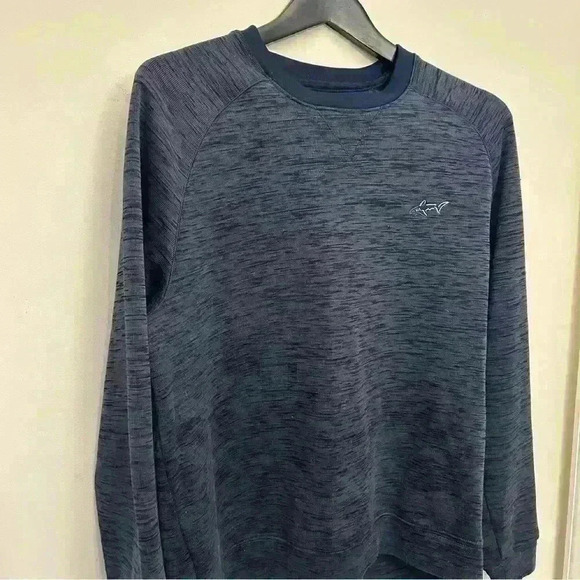 Greg Norman Sweater Men's Blue Black Long Sleeve Crew Neck Logo Size M - Picture 6 of 6